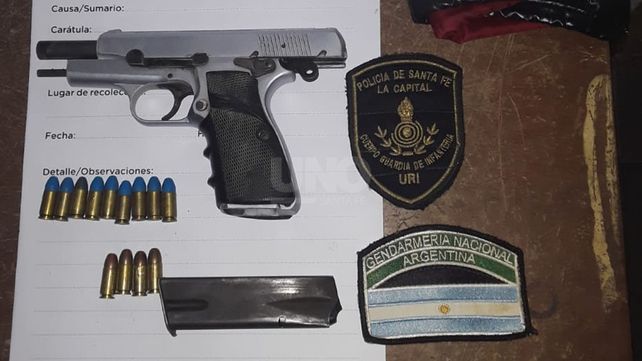 El arma secuestrada&nbsp;