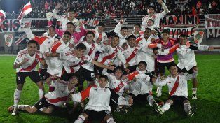 El festejo de los jugadores de la Reserva de River&nbsp;