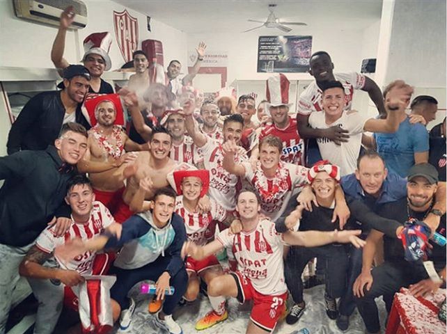 Así festejaron los jugadores de Unión la clasificación a la Copa