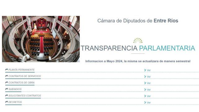La Cámara de Diputados publicó datos relativos a empleados de planta permanente