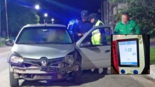Paraná: un conductor alcoholizado chocó contra un semáforo y retuvieron su auto