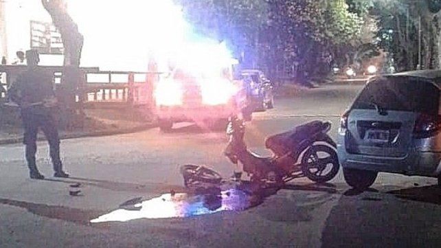 Colón: un motociclista sufrió lesiones graves en un accidente.