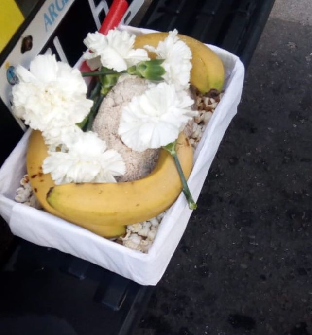 La caja hallada esta mañana en Tribunales.&nbsp;