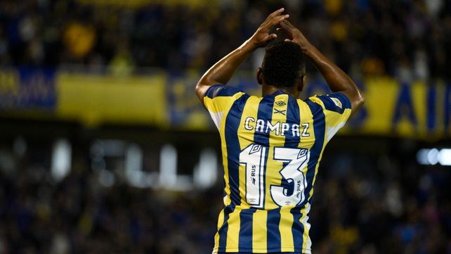 El 13 del Bicho. Campaz festejó un gol por primera vez con la camiseta de Central.
