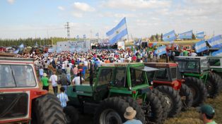 La intersección de las rutas A012 y 14 fue uno de los puntos de protesta en la provincia de Santa Fe.