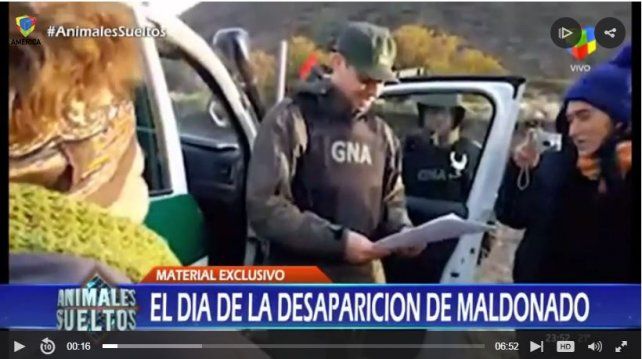 Gendarmería Nacional aportó videos del día que desapareció Maldonado