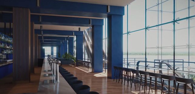 En el lobby habrá un espacio en común, en el que los dueños de palcos podrán disfrutar de buena gastronomía.