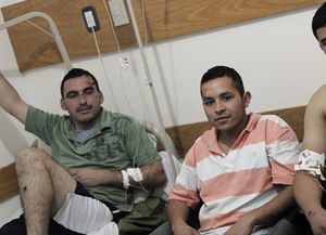 Nos despertamos con el choque y eran gritos, sangre, un desastre