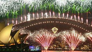 En Australia ya se festeja la Navidad con una fiesta de luces y fuegos artificales