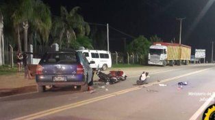 Un motociclista sufrió graves fracturas en un choque en la Ruta 130