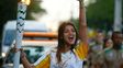Calu Rivero fue la elegida para llevar la antorcha.