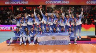 Triunfo de Argentina ante Colombia y medalla de plata para el vóley femenino