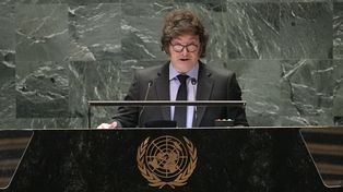 El presidente Javier Milei habló este martes ante la asamblea general de las Naciones Unidas.