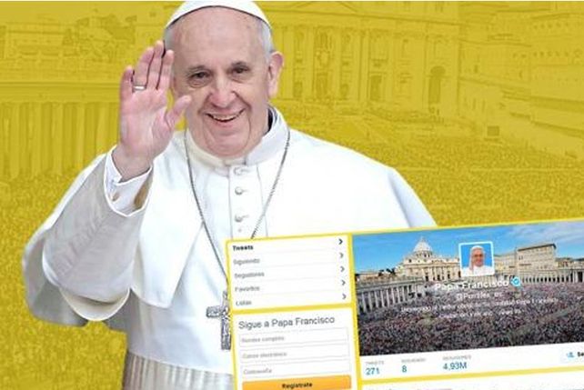 El papa Francisco superó los 14 millones de seguidores en Twitter