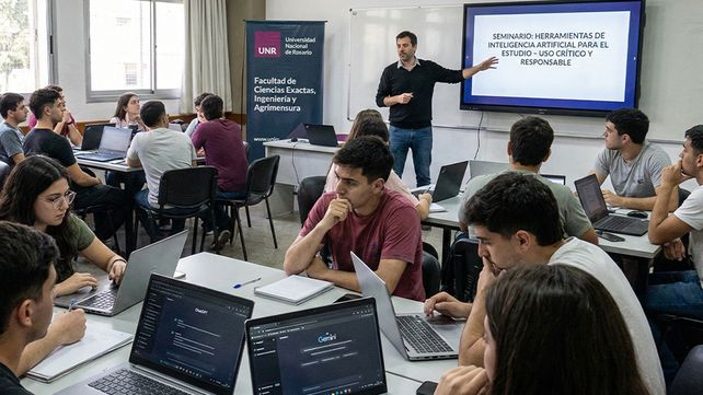 La UNR introduce la Inteligencia Artificial como contenido obligatorio en Ingeniería y actualiza sus planes para fortalecer competencias profesionales. Foto hecha con IA.&nbsp;