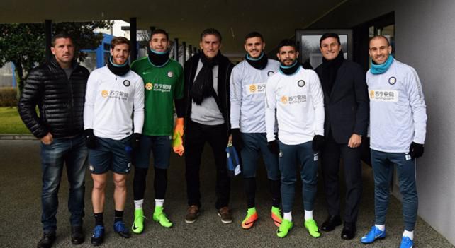 Bauza visitó a Icardi en el entrenamiento de Inter