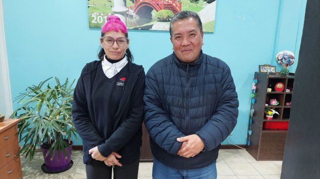 Luisa y Sergio Miyagi (director de prensa y encargado de Relaciones Institucionales)