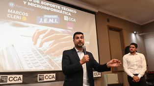 Marcos Cleri encabezó la presentación del Curso de Soporte Técnico JENI en el Atlas