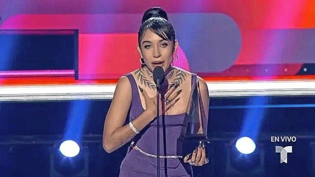 María Becerra ganó el premio a la Nueva artista del año en los Latin American Music Awards 2022
