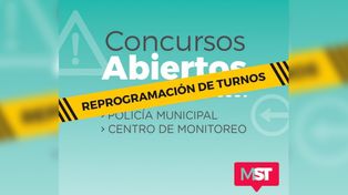 Concursos de ingreso al municipio: se reprograman los turnos