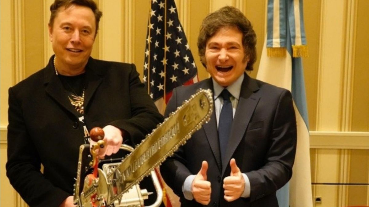 Milei llegó a Estados Unidos: se fundió en un efusivo abrazo con Elon ...