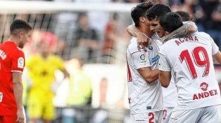 Sevilla superó 2-1 a Almería para que respire Sampaoli, con los goles de Ocampos y Lamela.