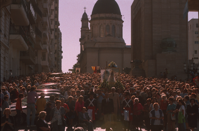 Los festejos del Día de la Virgen del Rosario, en 2002.