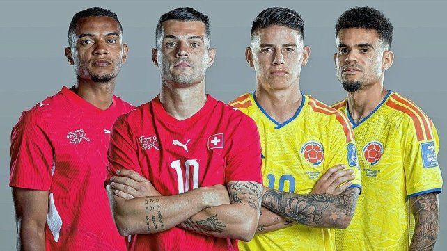 Colombia se enfrenta a Suiza buscando los cuartos de final.