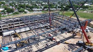Avanza la construcción del microestadio para los Juegos Suramericanos: las imágenes del nuevo espacio deportivo