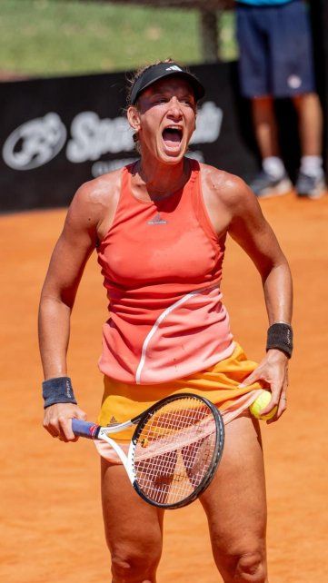 Desahogo. Bossio se metió en la final de tenis.