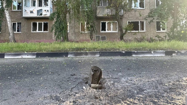 Parece la típica imagen de una ciudad ucraniana bombardeada por Rusia. Pero ahora es al revés y se trata de la pequeña ciudad de Shebekino