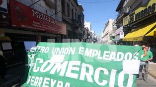 Manifestación del Cuec en el microcentro por las malas condiciones laborales