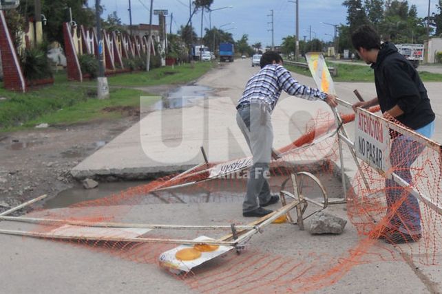 Preocupan los hechos de vandalismo en las obras de bacheo en la ciudad
