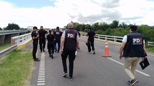 Policías peritaron la zona del accidente.&nbsp;
