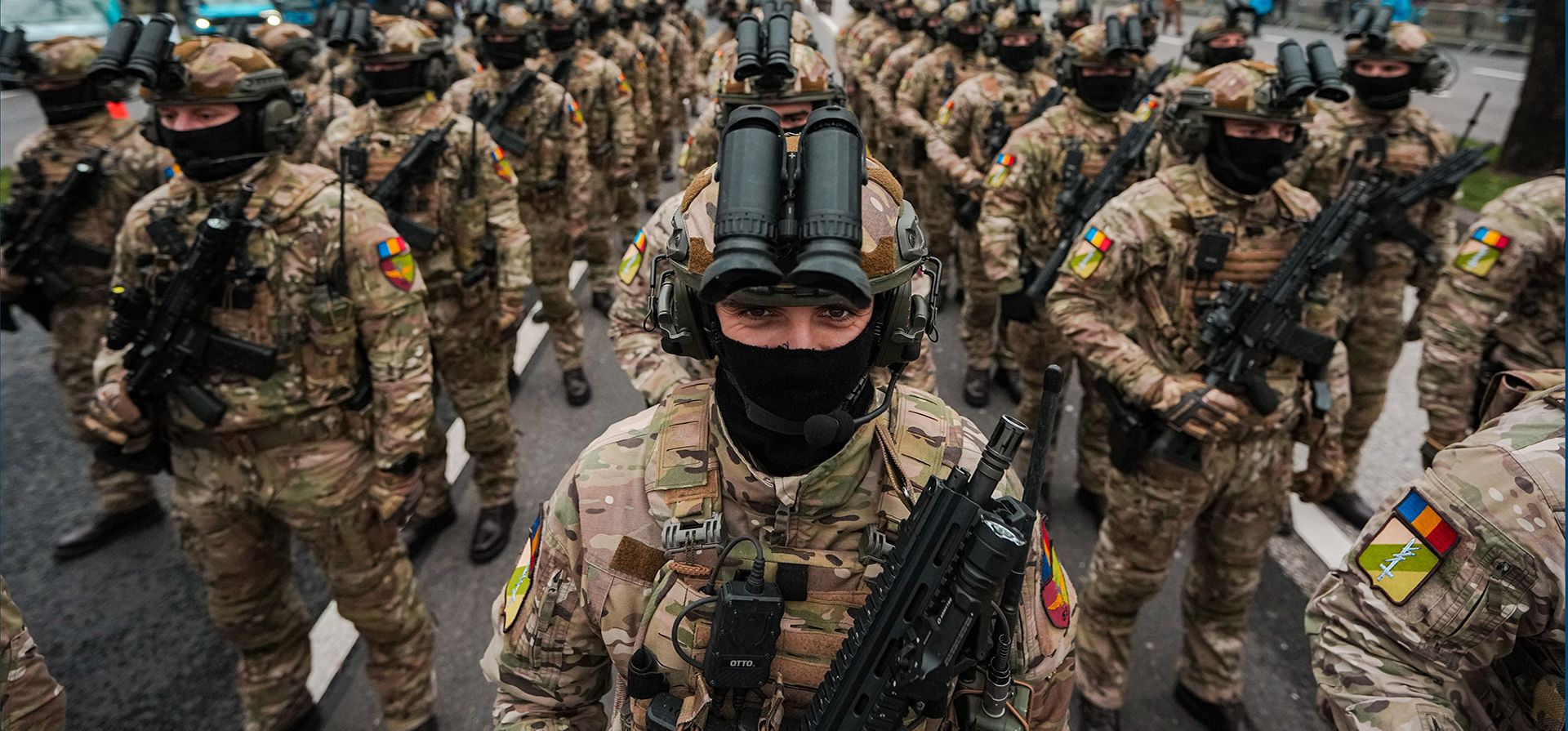 Militares rumanos en formación antes del desfile militar del Día Nacional, en Bucarest, Rumania, el lunes 1 de diciembre de 2025. (Foto AP/Andreea Alexandru) Militares rumanos en formación antes del desfile militar del Día Nacional, en Bucarest, Rumania, el lunes 1 de diciembre de 2025. (Foto AP/Andreea Alexandru)