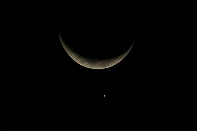 Fenómeno astronómico: la Luna ocultó por una hora a Venus
