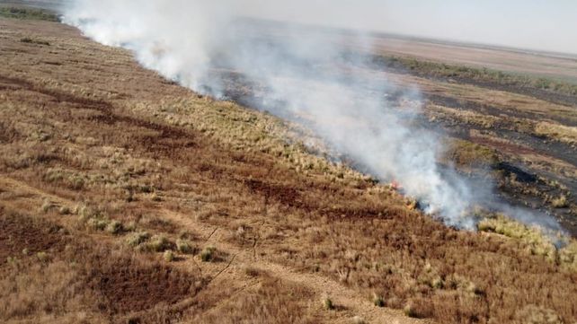 Incendios en las islas. Los focos fueron detectados en tres puntos: frente a Puerto General San Martín
