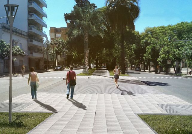 Distinta. Imagen digital del proyecto pensado por el municipio. Una edila pide estacionamiento.
