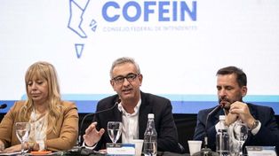 El intendente Pablo Javkin en el encuentro del Cofein.&nbsp;