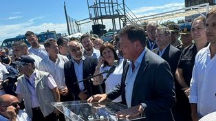 El intendente de San Lorenzo, Leonardo Raimundo, en Expoagro