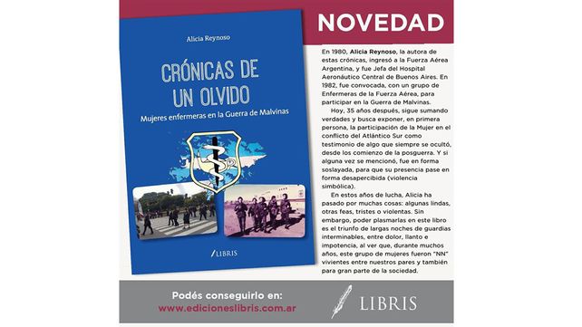 Publicó un libro la enfermera que busca curar las heridas del olvido