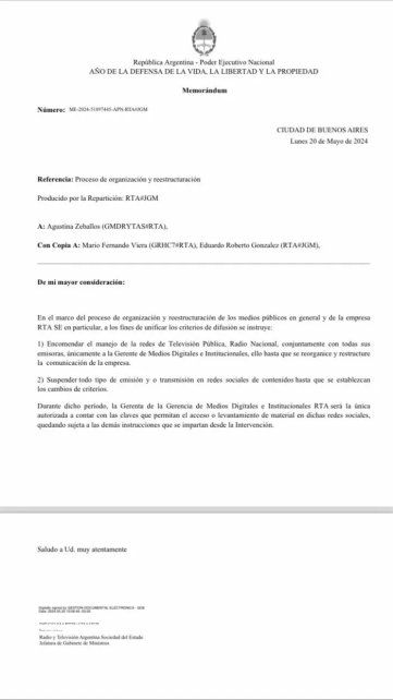 Apagan la web y las redes sociales de la TV pública y Radio Nacional