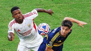 Boca no pudo sostener la ventaja y empató con Benfica en su debut