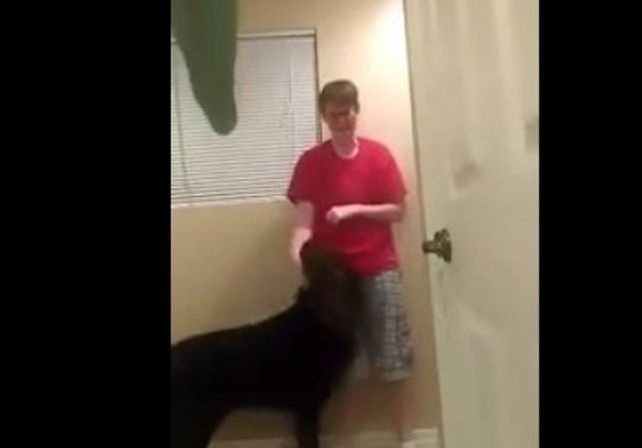 Emocionante: una chica autista entra en crisis y su perro hace todo por contenerla