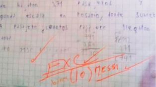 10 Messi, la calificación de un docente a un alumno por su excelente prueba de matemática