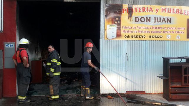 Incendio en un local en el norte de la ciudad
