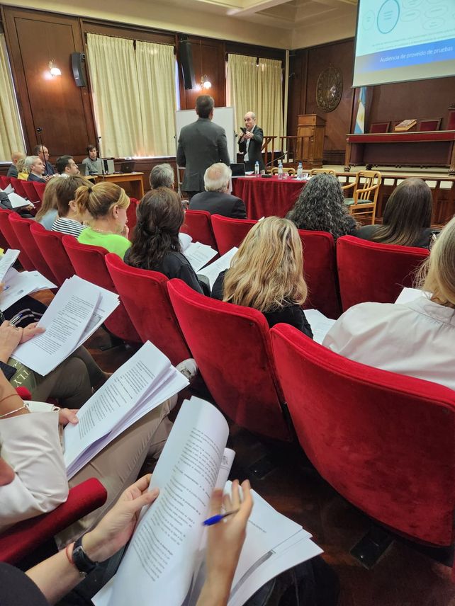 La capacitación tuvo lugar en el Salón de Actos de la Corte Suprema de Justicia de Santa Fe