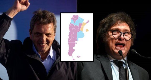 El mapa del voto en Argentina: Massa remontó el resultado en cuatro provincias respecto de las Paso