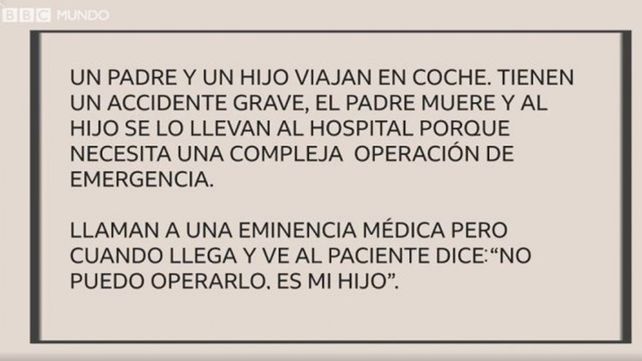 El sencillo acertijo de un padre, un hijo y una eminencia médica que llama a la reflexión