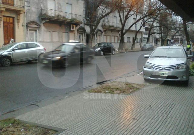 Un accidente en pleno centro que solo terminó con daños materiales